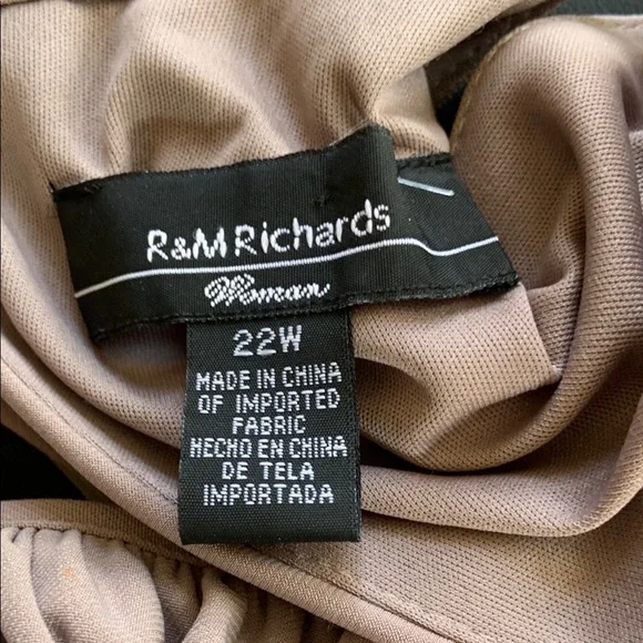 R&M Richards Taupe Formal Dress - Picture 2 of 6